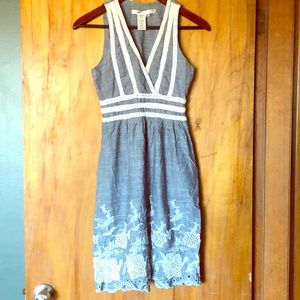 Great and cream embroidered summer dress